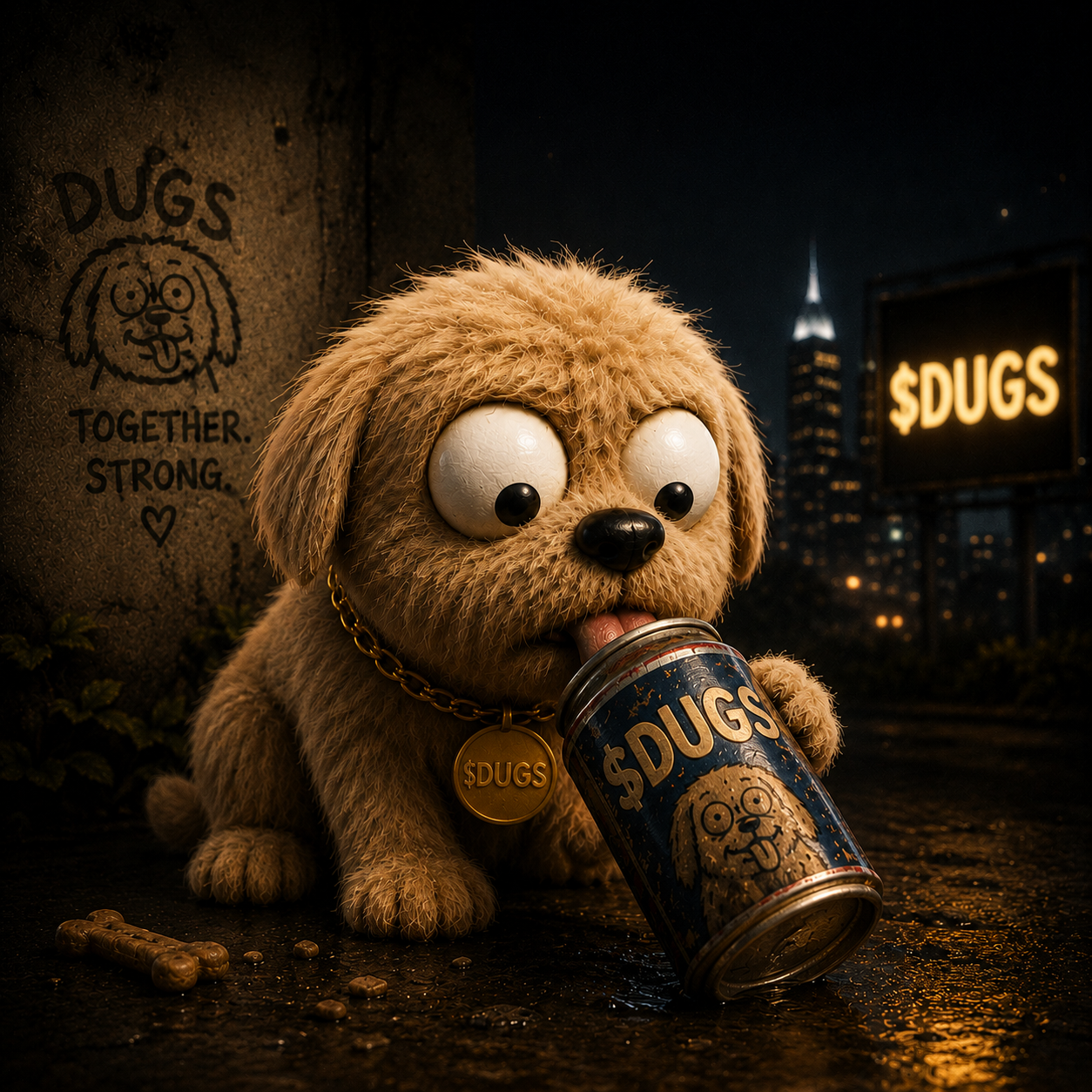 $DUGS drinking the mysterious can